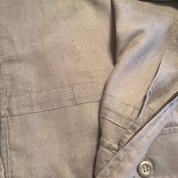 St Tropez 100% Linen Hooded Jacket - EUC - Picture 6 of 8